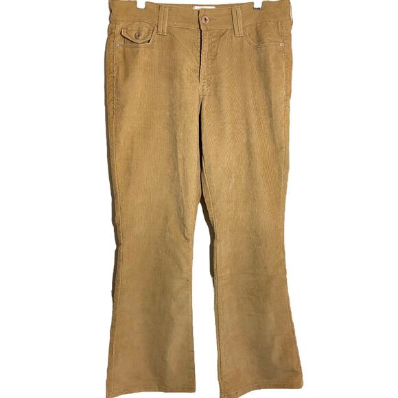VTG Levi Strauss Signature Low Rise Bootcut Corduroy Y2K Flap Pockets Brown 16 - Picture 2 of 6